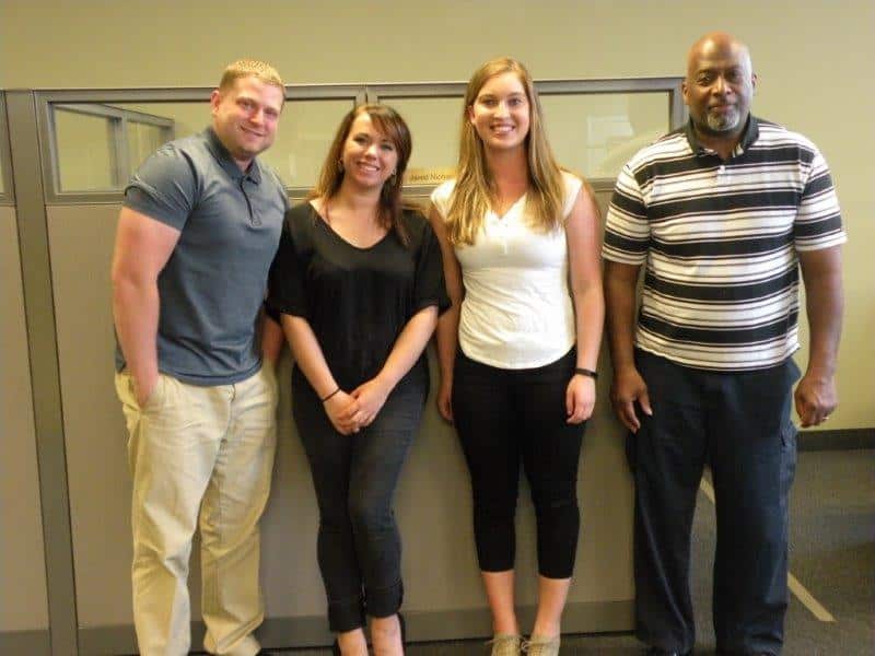 HH case managers Mark Hall, Isabel Folk, Jessica Dorber, Johnny Harris